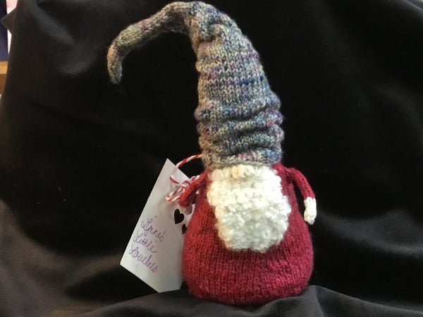 Hand knitted Gnome named Angus