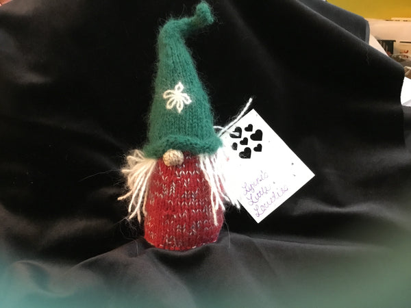 Hand knitted Gnome named Abby